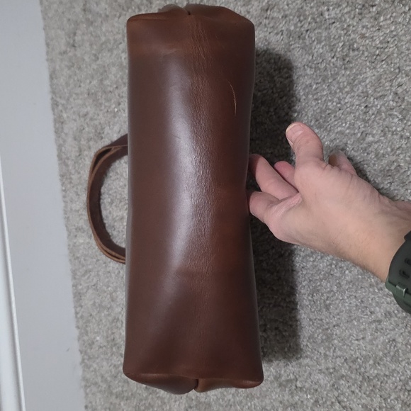 KMM & Co Genuine Leather Chestnut Derby and Harvest Buccaneer Mini Panel.Tote - Picture 9 of 12